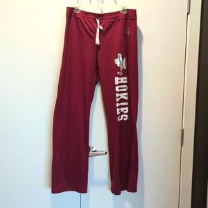 NWOT Hokie wide leg maroon sweatpants